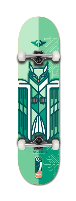 Fracture X Jono Wood Green Complete Skateboard - 8.25"