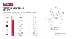 Ennui Allround Wrist Guards -Sports Scooter Shop 920075 Ennui allround wrist brace Size Chart 001