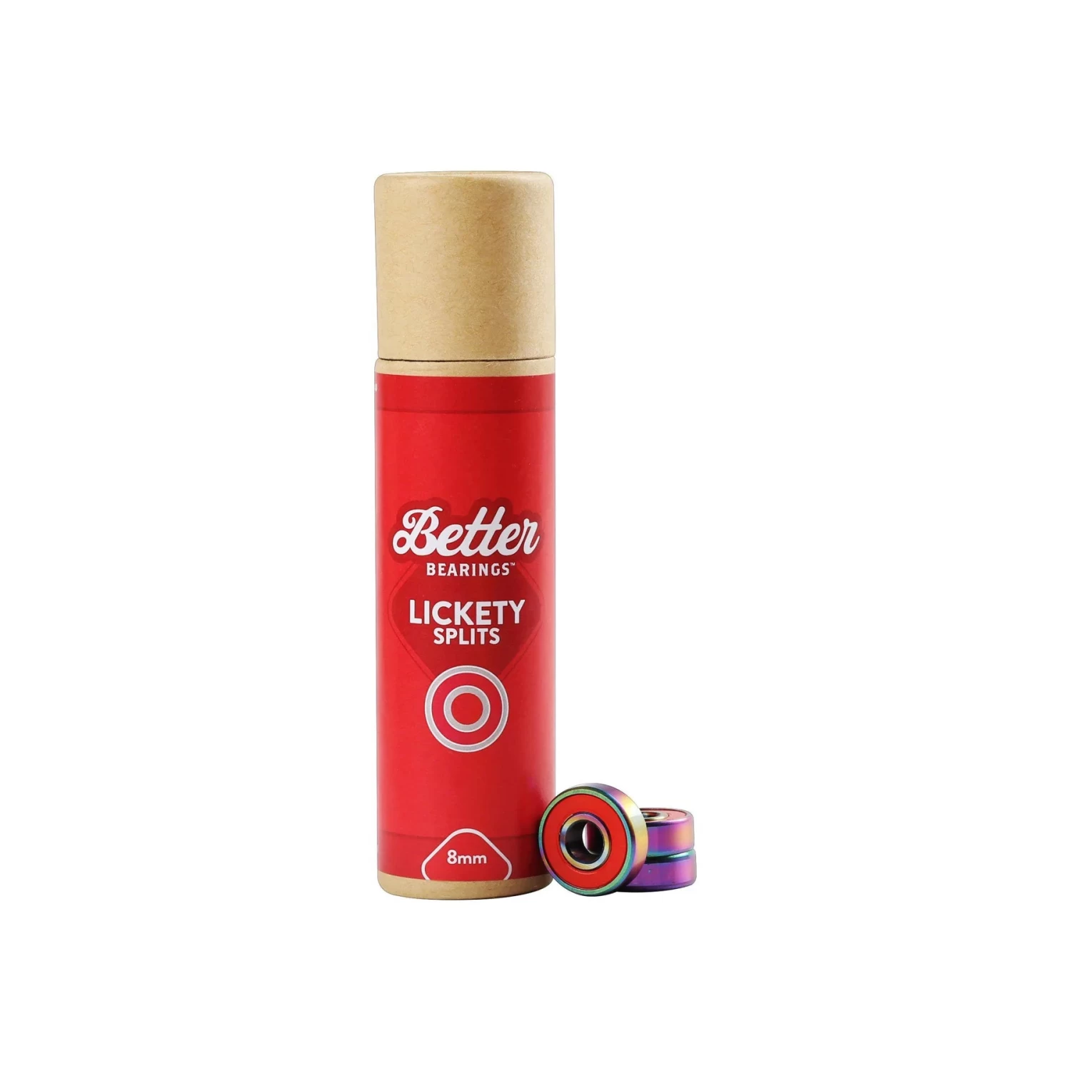 Better Bearings Lickety Splits 8mm - Red Set Of 16 3 Better Bearings Lickety Splits 8mm - Red Set Of 16