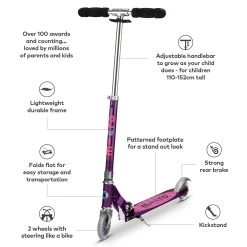 Micro Sprite Scooter - Purple Stripe -Sports Scooter Shop GpOFvBn