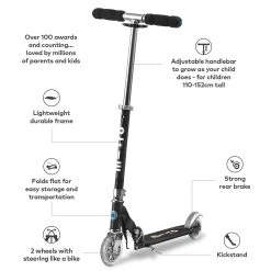 Micro Sprite Scooter - Black -Sports Scooter Shop Hc ZjHyG