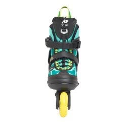 K2 Marlee Pro Adjustable Size Skates - Green/Yellow -Sports Scooter Shop K2MarleeProAdjustableSizeSkatesGreenYellowfront