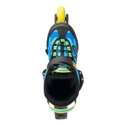 K2 Raider Pro Adjustable Size Inline Skates - Blue/Yellow -Sports Scooter Shop K2RaiderProAdjustableSizeInlineSkatesBlueYellowtop