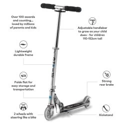 Micro Sprite Scooter - Silver -Sports Scooter Shop T5g1c8T3