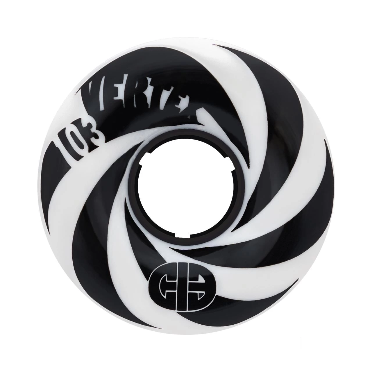 CIB Vertex White/Black Wheels 61mm 103a - 4 Pack 3 CIB Vertex White/Black Wheels 61mm 103a - 4 Pack