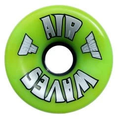 Air Waves Green/Yellow Swirl Wheels 65mm - Set Of 4