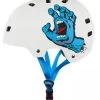 Bullet X Santa Cruz Screaming Hand Helmet - Matt White -Sports Scooter Shop bullet x santa cruz helmet matt white 1