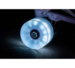 Chaya Neons LED Light Up Roller Skate Wheels Blue 65mm 78a - 4 Pack -Sports Scooter Shop chaya neons led light up roller skate wheels blue glow