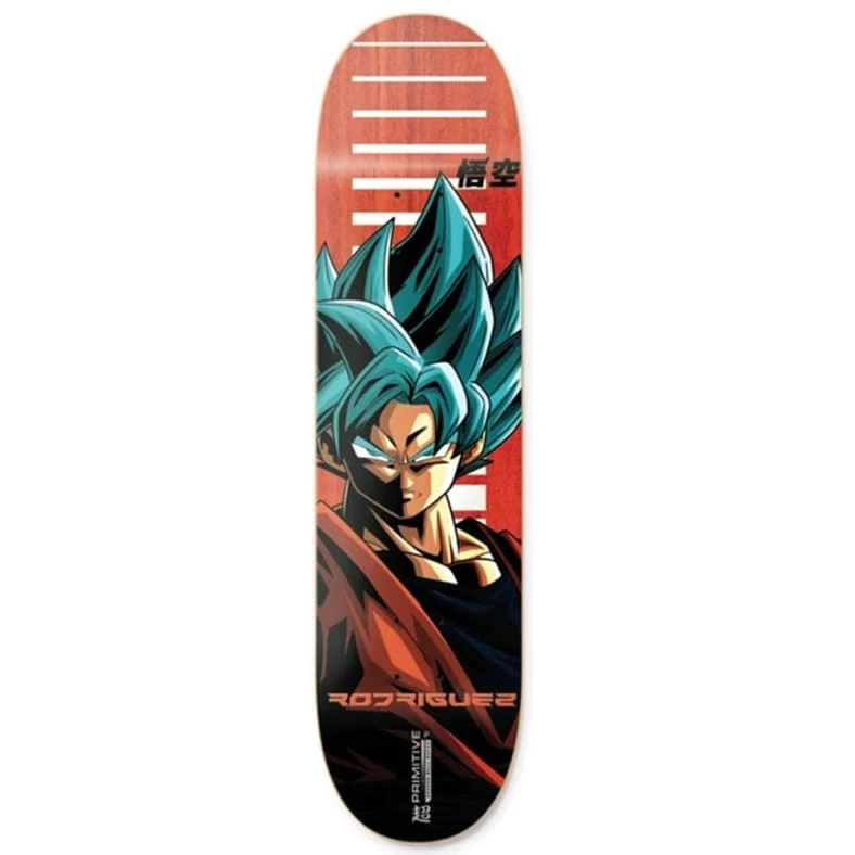 Dragon Ball Super X Primitive Skate Rodriguez Goku Skateboard Deck - 8.0"