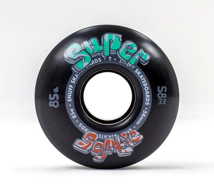 Enuff Super Softie Black Skateboard Wheels - 58mm 85a 3 Enuff Super Softie Black Skateboard Wheels - 58mm 85a