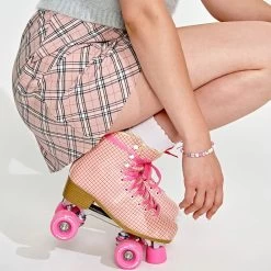Impala Quad Roller Skates - Pink Tartan 7 Impala Quad Roller Skates - Pink Tartan -Sports Scooter Shop impala quad roller skates pink tartan lifestyle