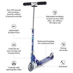 Micro Sprite Scooter - Blue Stripe -Sports Scooter Shop kikGTheu