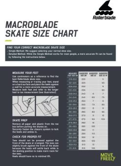 Rollerblade Macroblade 90 Mens Skates - Blue/Orange 11 Rollerblade Macroblade 90 Mens Skates - Blue/Orange -Sports Scooter Shop macroblade size chart