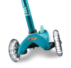 Mini Micro Deluxe LED Scooter - Aqua 6 Mini Micro Deluxe LED Scooter - Aqua -Sports Scooter Shop mini micro deluxe led scooter aqua front