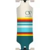 Ocean Pacific Swell White And Teal Drop Through Longboard - 36" -Sports Scooter Shop ocean pacific swell white and teal drop through longboard