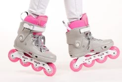 Powerslide Next SL Pink 80 Womens Inline Skates -Sports Scooter Shop powerslide next sl pink 80 womens inline skates lifestyle