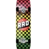 Rad Checkers Dude Crew Skateboard Rasta Fade - 8.0" -Sports Scooter Shop rad checkers dude crew skateboard rasta fade