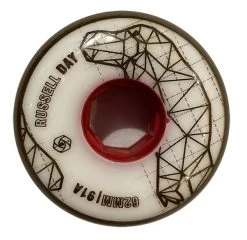 Red Eye Russel Day White Wheels 62mm 91a - Set Of 4