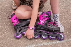 Rollerblade Fury Adjustable Kids Skates - Black/Pink -Sports Scooter Shop rollerblade fury adjustable kids skates black pink lifestyle
