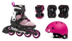 Rollerblade Microblade G Kids Skates Cube Pack - Pink/White