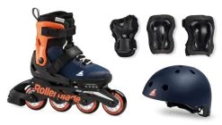Rollerblade Microblade Kids Skates Cube Pack - Blue/Orange