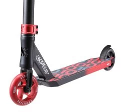 Sacrifice Flyte 100 V2 Stunt Scooter - Black/Red -Sports Scooter Shop sacrifice flyte 100 v2 stunt scooter black red close