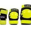 SFR Youth Ramp Triple Pad Set - Black/Lime 2 SFR Youth Ramp Triple Pad Set - Black/Lime -Sports Scooter Shop sfr youth ramp triple pad set black lime