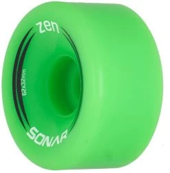 Sonar Zen Green Quad Roller Skate Wheels 62mm - Set Of 4