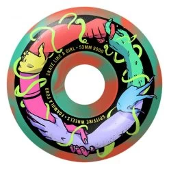 Spitfire Formula Four Skate Like A Girl Classics Teal/Coral Wheels - 53mm 99du